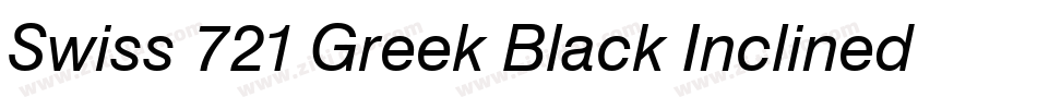 Swiss 721 Greek Black Inclined BT字体转换
